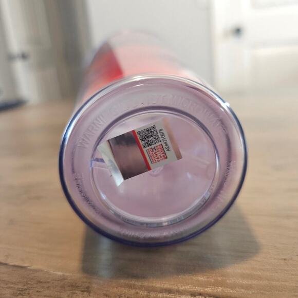 Rutgers University Scarlet Knights Tumbler Plastic With Straw Lid Red White - Picture 8 of 10